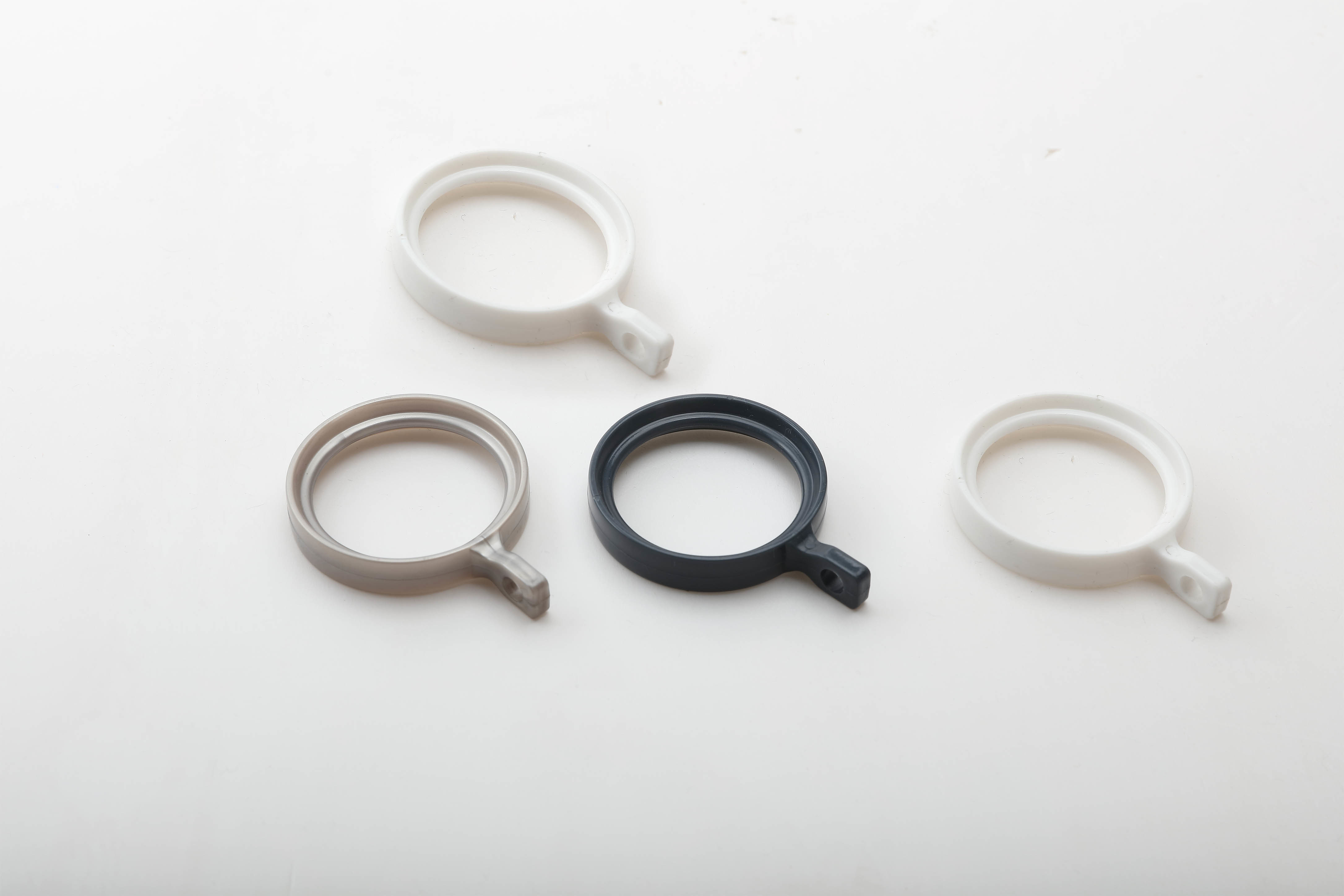Plastic Boningsi 2mm Diktegordijn Rod Rings For Bathroom