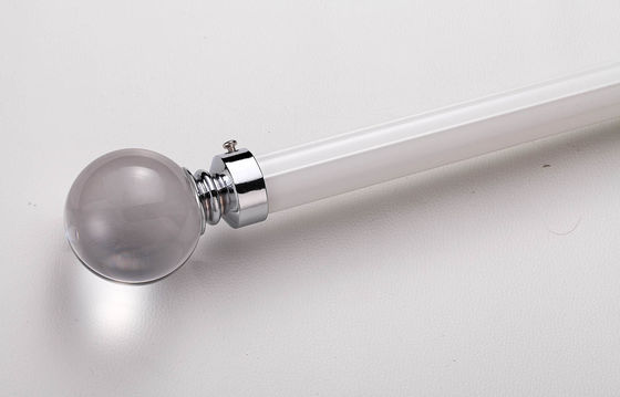 Goede prijs. aluminum material silent to slide curtain rod for heavy curtains with crystal finals Online