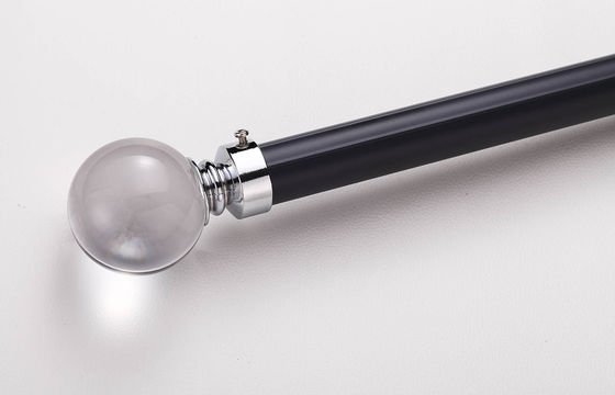 Goede prijs. aluminum material silent to slide curtain rod with crystal end cap Online