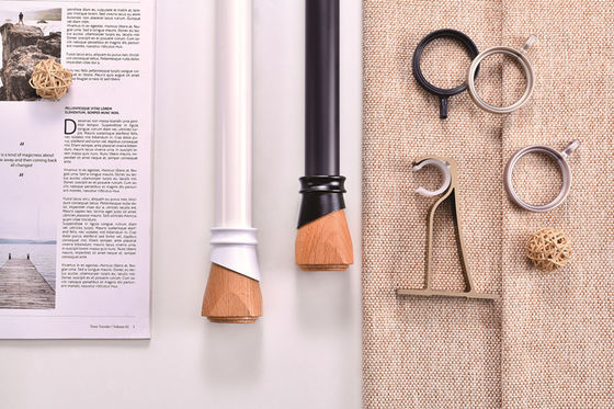 Goede prijs. perforated hook simple living room bedroom aluminum alloy rail pulley curtain rod Online