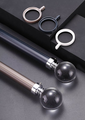 Goede prijs. Curtain Rod Single Rod Aluminum Alloy Silent Top Side Mounted Bracket Roman Rod Curtain Track Accessories Online