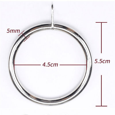 Goede prijs. Zilver 45mm Diameter 5mm Diktegordijn Rod Rings met Pakking Online
